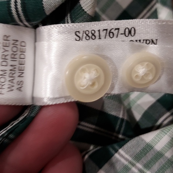 Banana Republic Green and White Plaid Button Down Shirt Size Small - Picture 12 of 13